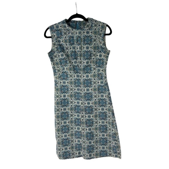 American Vintage Dresses & Skirts - Vintage 1960s Printed Fitted Dress Mod Retro XS‎ Womens
